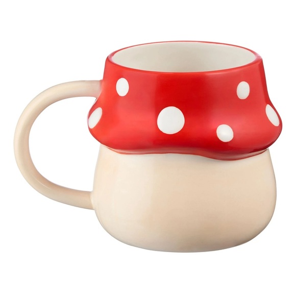 NWT Mushroom 🍄 ’so mush love’ earthenware mug - Picture 3 of 5